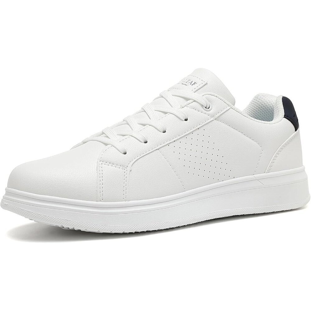 🆕Men's White Casual Fashion Dress Sneakers Classic Lace-Up Lightweight Shoes